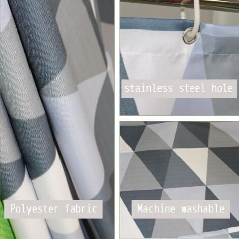 Jqynn Duschvorhang 150x180cm - Bunt Gestreift, Wasserdicht & Schnell Trocknend