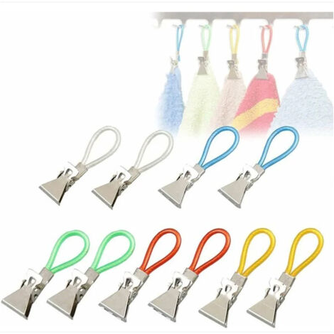 MEISO 4er Set Küchenhandtuch-Clips Aus Metall - Praktische Aufhänger Für Geschirrtücher & Badetücher