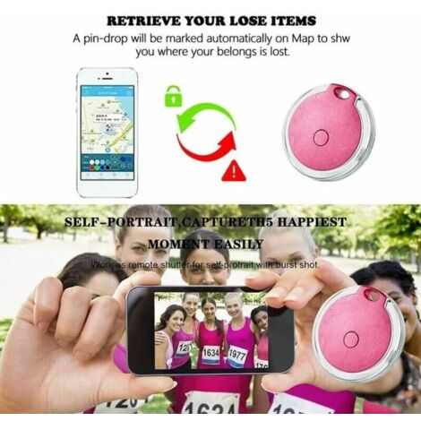 (42 x 8 mm) 4er-Pack Mini wasserdichter tragbarer Bluetooth-GPS-Tracker für Gepäck/Kinder/Haustiere/Katze/Hund