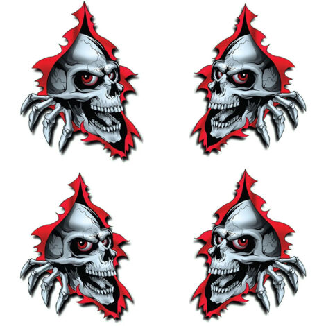 XJSDI Totenkopf Aufkleber Set | 3 Stück PVC WC-Sitz Sticker | Wasserfest & Lustig Für Badezimmer