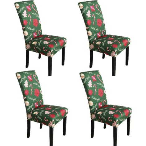 Stuhlhussen Mit Herbstblatt-Muster - 6-teiliges Set Aus Dehnbarem Spandex Für Esszimmer