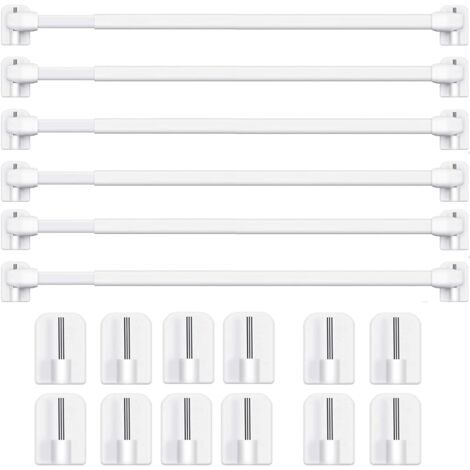 Verstellbare Kleiderbügel Stange - Ausziehbarer Greifhaken 89-130cm Für Schrank & Fenster