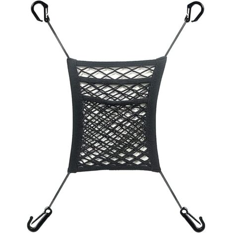 JYNXOR Auto Netztasche 3-lagig - Rücksitz Organizer 30x30cm Mit Haustier-Trennwand