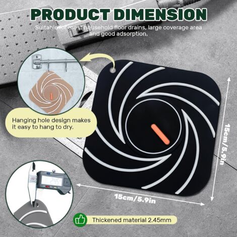 MagiDeal Gebogene Duschmatte Hellgrau - Kreatives Badezimmer Accessoire Mit Rutschfester Unterseite