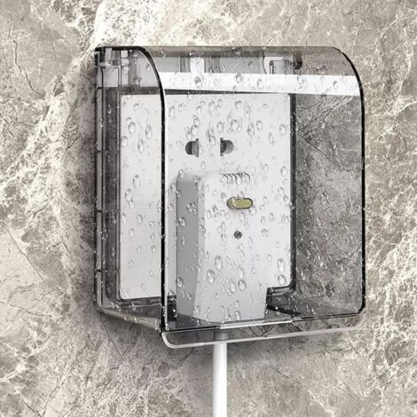 Perfk 3-fach Steckdosenabdeckung Wasserdicht - Transparente Schutzbox Für Badezimmer