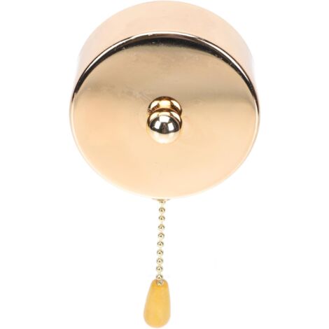 2x Deckenventilator Zugketten-Verlängerungen 33cm - Mit Holzanhänger | Weiß