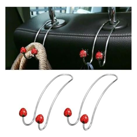Auto Aufbewahrungshaken 2 Stück - Rücksitz Organizer Leder