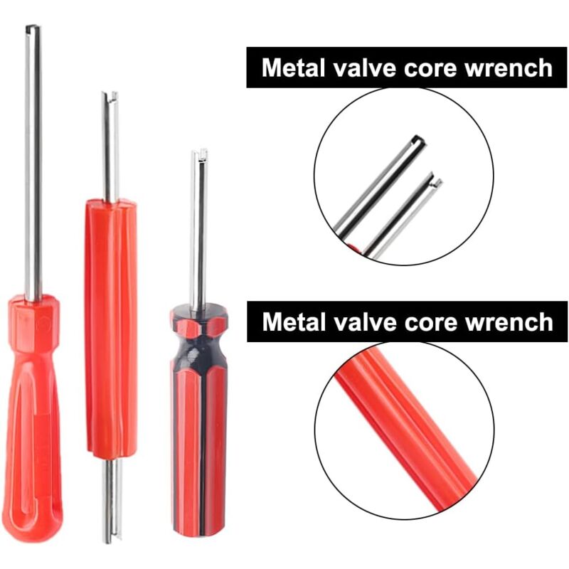 thumbnail image 2 of Tyre Valve Remover Valve Repair With Double And Single Head Valve Core, 1 X 4-Way Valve Core Tool, 10 X Tyre Valve Caps, 20 X Valve Core MYY – Buy The Best 2 of 14