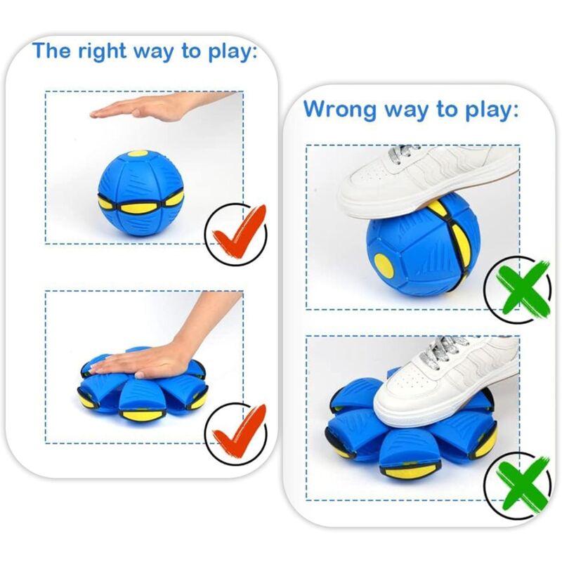 Dog Flying Disc Ball Toy – Auto-Rebound, Interactive Pop-Up UFO Ball For Fetch & Exercise (Red)