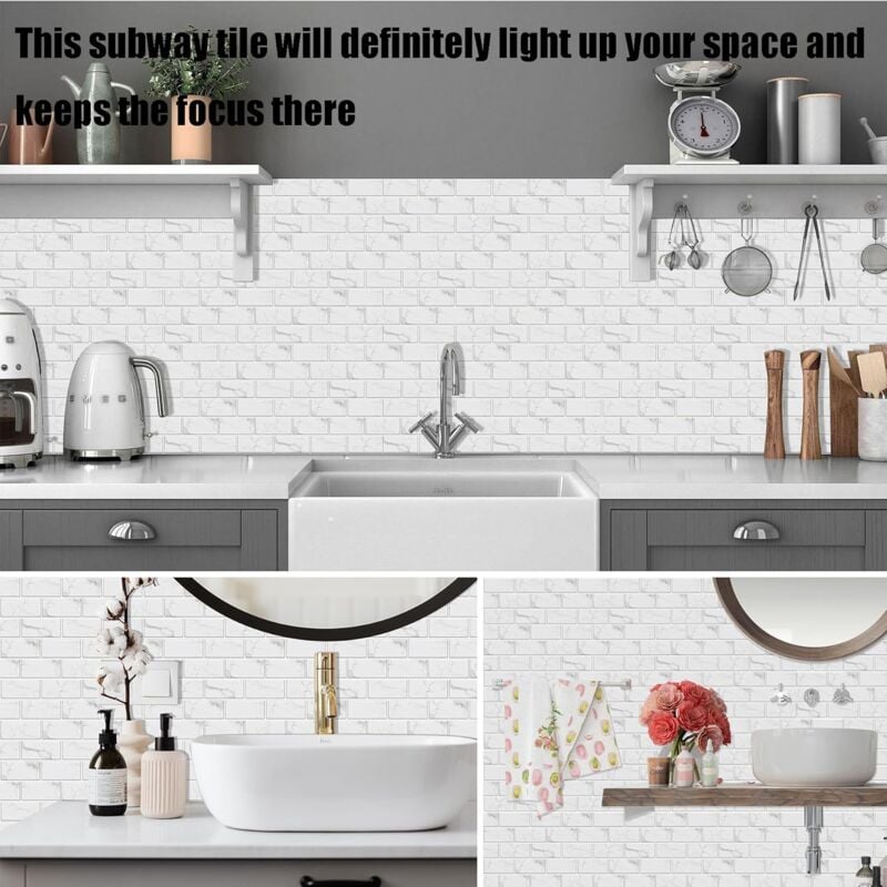 Yeetfub 10 Sheet Peel And Stick Backsplash For Kitchen Self Adhesive Tile Sticker Waterproof Removable Bathroom Laundry Room Camper Shower 4 X4 Red