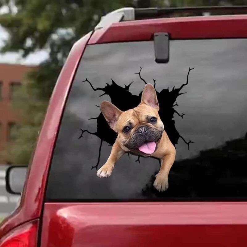 3S MOTORLINE Calcomanía de vinilo de bulldog francés para cachorro