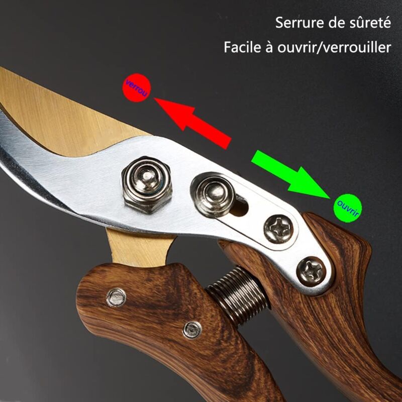 Topyond Professional Garden Pruner — Heavy-Duty Stainless Steel Pruning Shears For Branches, Flowers & Plants