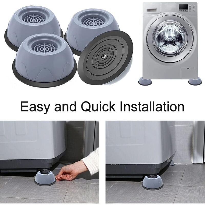 silent mode not vibrating SEAJAS Offer (Set Of_4) Washing Machine Vibration Feet Pad 4Pcs Adjustable  Highly Non-Slip Support Anti main image 0