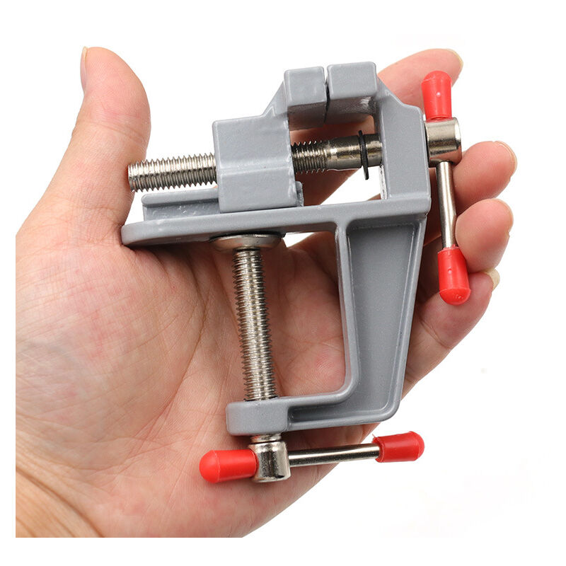 Gazaar 50mm Mini Aluminum Flat Vise - Drill Press & Bench Clamping Tool (Red) - View #7
