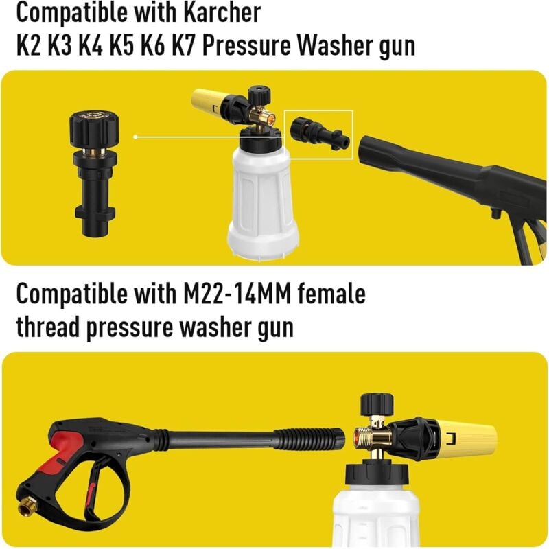 Lancia Schiuma Per Idropulitrice Kärcher K2-K7 - Cannone Spuma Regolabile - Foto 8