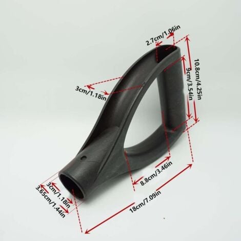 Spade Handle Garden Fork Shovel Handle D Shape Plastic Handle for Digging and Raking Tools Black
