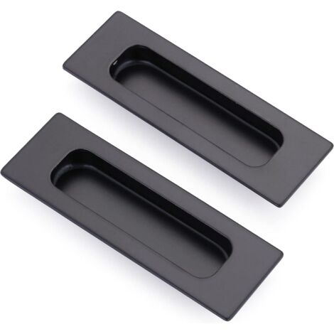 Set of 2 rectangular recessed handles for sliding door 12 x 4 x 1.2 cm ...