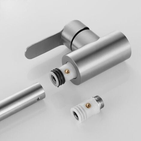 ColdStart Kitchen Faucet, Single Handle Hot and Cold Mixer Tap, 360° Rotation, High Water Outlet, Stainless Steel
