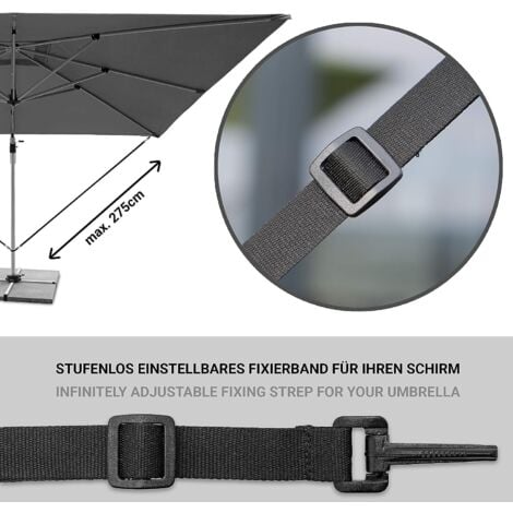 Wind Protection Parasols/Patio Umbrella/Canopy [Windproof  Weatherproof  Fits Any Umbrella with Locking Screws]