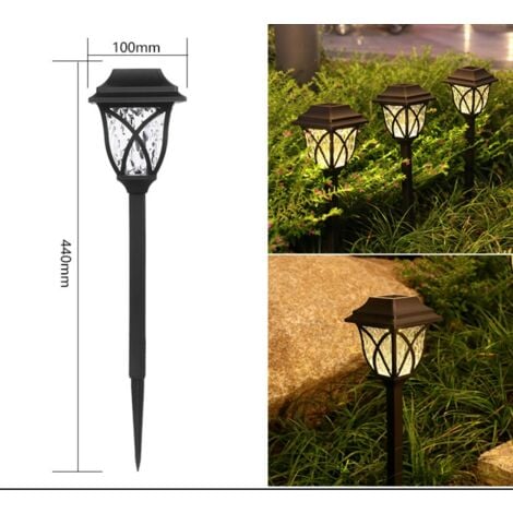 Pack Solar Lights Outdoor, LED Solar Garden Lights, Waterproof Solar Landscape Lights for Lawn, Patio, Yard, Garden, Driveway