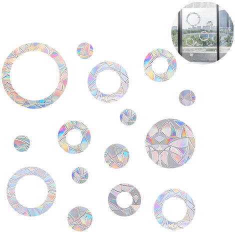 24pcs Translucent Anti-Collision Window Stickers Static Bird Anti-Collision Stickers Bird Window Glass Stickers Anti-Collision Alert Stickers for Glass Window and Door