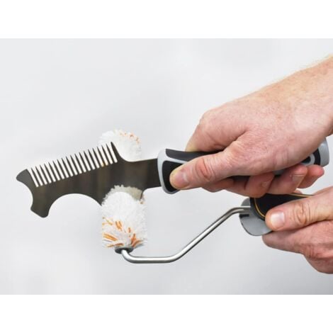 Paint Roller and Brush Cleaning Tool, Thick Stainless Steel Spatula Blade