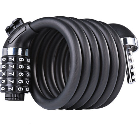 Bike Lock, 180cm x 12mm Cable Lock for Bike/Scooter/Motorcycles/Bike ...
