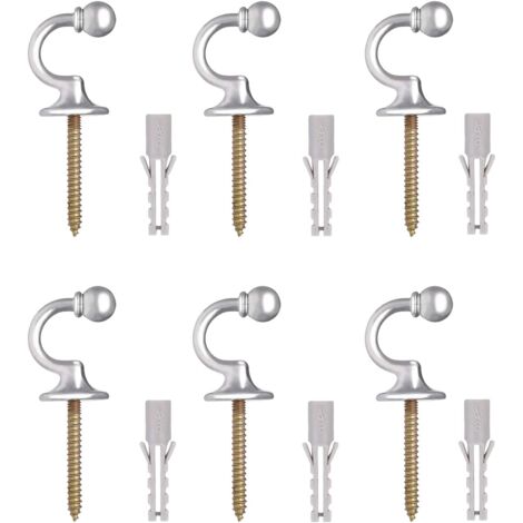 Pcs Curtain Hooks Curtain Tieback Hooks U Hemispherical Hook Door Hook Wall Hook Coat Hook (1/5)