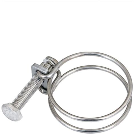 Lot De 60 Colliers De Serrage Double Oreille Acier Galvanisé - Diamètre 13-15 Mm - Pour Tuyaux Carburant, Eau, Air