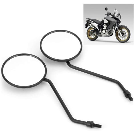 2pcs 8mm Motorcycle Rearview Mirror, Universal Round Side Mirrors Motorbike Handlebar Mirror (1/5)
