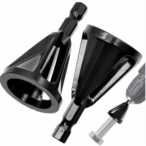 2Pcs External Deburring Chamfering Drill Bit,Removal Damage Extractors,Fits Size 8-32 Bolts,Stainless Steel (1/5)