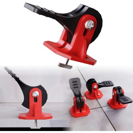 （Red 50pcs）Tile Leveling Kit,Tile Leveling System,Tile Leveling System,Leveling System,50 Leveling Controls + 50 Steel Needles (1.5mm) (1/5)