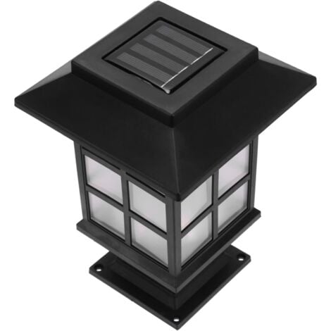 2Pcs Outdoor Street Lights Solar Light Outdoor Solar Lamps Solar Pillar Lights Solar Powered Pillar Lights Solar Lawn Lights Outdoor Street Lamp