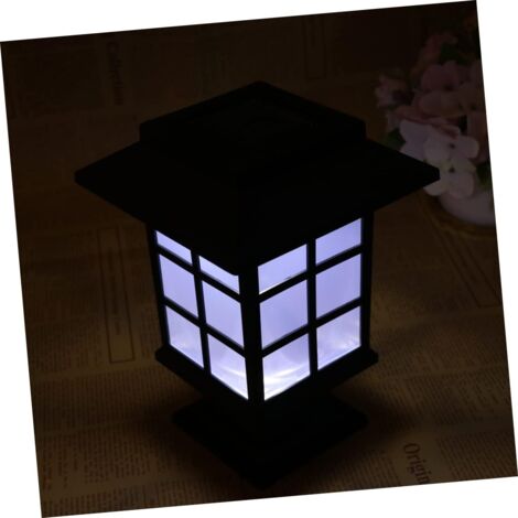 2Pcs Outdoor Street Lights Solar Light Outdoor Solar Lamps Solar Pillar Lights Solar Powered Pillar Lights Solar Lawn Lights Outdoor Street Lamp