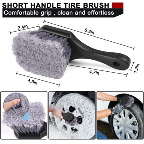Car Tire Brush, Detailing Brush, Gap Cleaning Brush, Set of 6 Car Wash Gloves