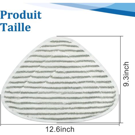 CSPARKV 3 Microfiber Steam Cleaner Replacement Pads Compatible with Vileda Steam & Vileda Steam Plus, Machine Washable
