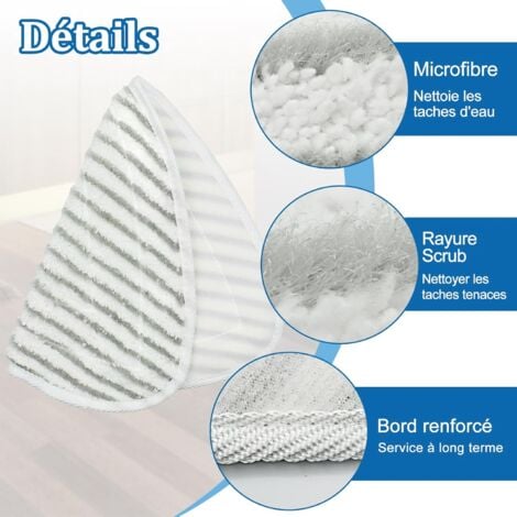 CSPARKV 3 Microfiber Steam Cleaner Replacement Pads Compatible with Vileda Steam & Vileda Steam Plus, Machine Washable