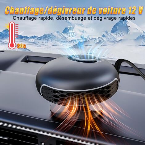 CSPARKV 12V Car Heater, Fast Heating Defroster Fan, Cigarette Lighter Power Supply, Overheat Protection, Defogger for Cars, SUVs, Taxis, Pickup (Black)
