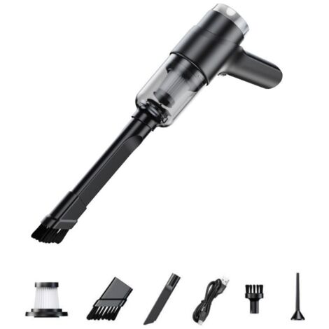 Cordless Handheld Vacuum Cleaner, 4 in1 Car Vacuum Cleaner, Mini USB-C Car Vacuum Cleaner Powerful 6500Pa, Rechargeable Lightweight with Washable Filter for Car Home