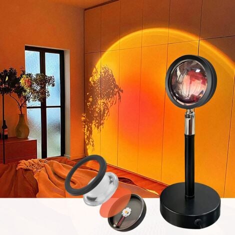 Sunset Lamp Sunset Red Projector Light, Sunset Projection LED Light, Sunset aura, Sunset lamp, USB powered, for your own media background room decoration
