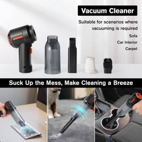 Mini Electric Air Blower: Portable Handheld Cordless Vacuum Cleaner Duster and PC Vacuum Cleaner, Car Duster, Offices, Car Interiors