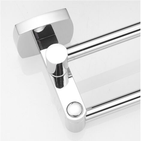 Chrome Stainless Steel Swivel Towel Rack with 2 Swivel Bars