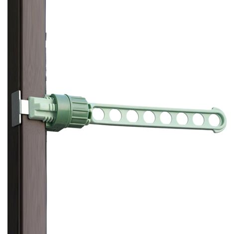 Clothes Drying Rack, Window Frame Drying Rack, 8 Holes, Snap-on Hanger, Adjustable Poles for Laundry Room, Indoor Outdoor