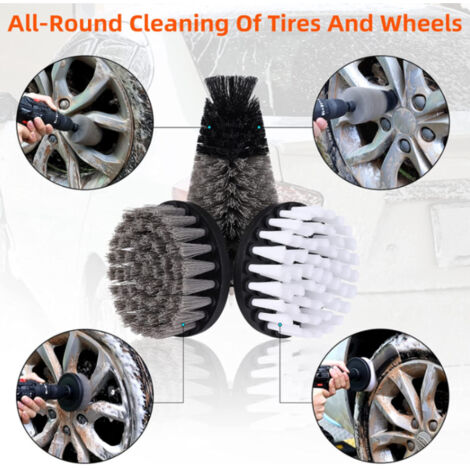24PCS Car Cleaning Brush Kit, Car Cleaning Brush Auto Detailing Brush Car Wash Brush Car Cleaning Kit Car Rim Brush Drill Car Cleaning Interior and Exterior