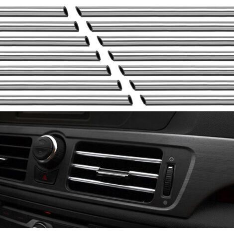Car Air Conditioning Outlet Decorative Strip Clip Strip Interior U Shaped Electroplating Bright Strip Color Plating Universal