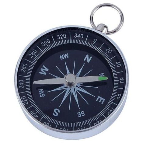 CSPARKV 44x44x10mm Compass with White Dial Portable Aluminum Pocket Compass High Precision Survival Compass for Outdoor Cam Sports Navigation