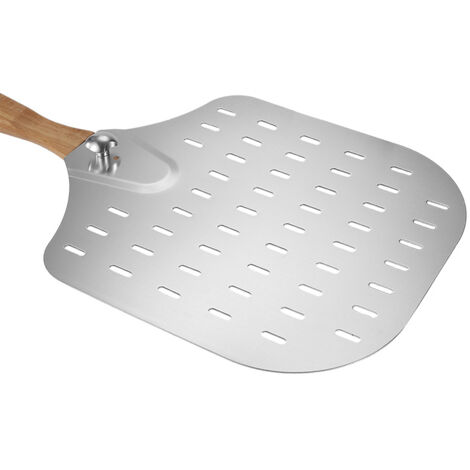 （60.5x30.3x1.6cm）Perforated Pizza Peel, Stainless Steel Pizza Peel, Pizza Peel with Removable Handle, Durable and Lightweight