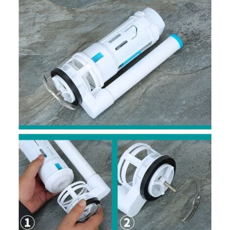 CSPARKV 18cm - 3 Piece Set - Flush Mechanism for Concealed Cistern - Suitable for Close-Fitting Toilets