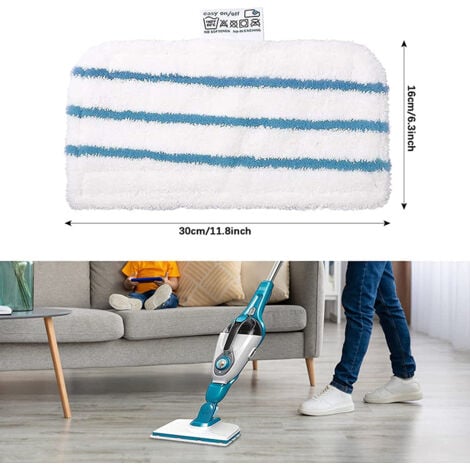 CSPARKV 2 Pack Multi Surface Steam Mop Pads - Durable Microfiber Cleaning Pads - Steam Cleaner Accessories - Washable Cover - Rectangular
