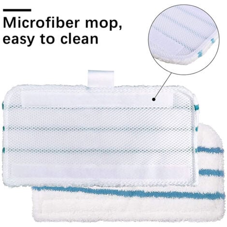 CSPARKV 2 Pack Multi Surface Steam Mop Pads - Durable Microfiber Cleaning Pads - Steam Cleaner Accessories - Washable Cover - Rectangular
